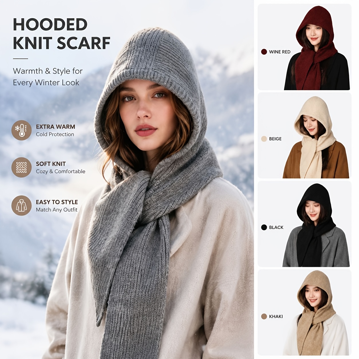Kadın Erkek Kapüşonlu Eşarp He - Men Accessories All incelemesi ve fiyatı